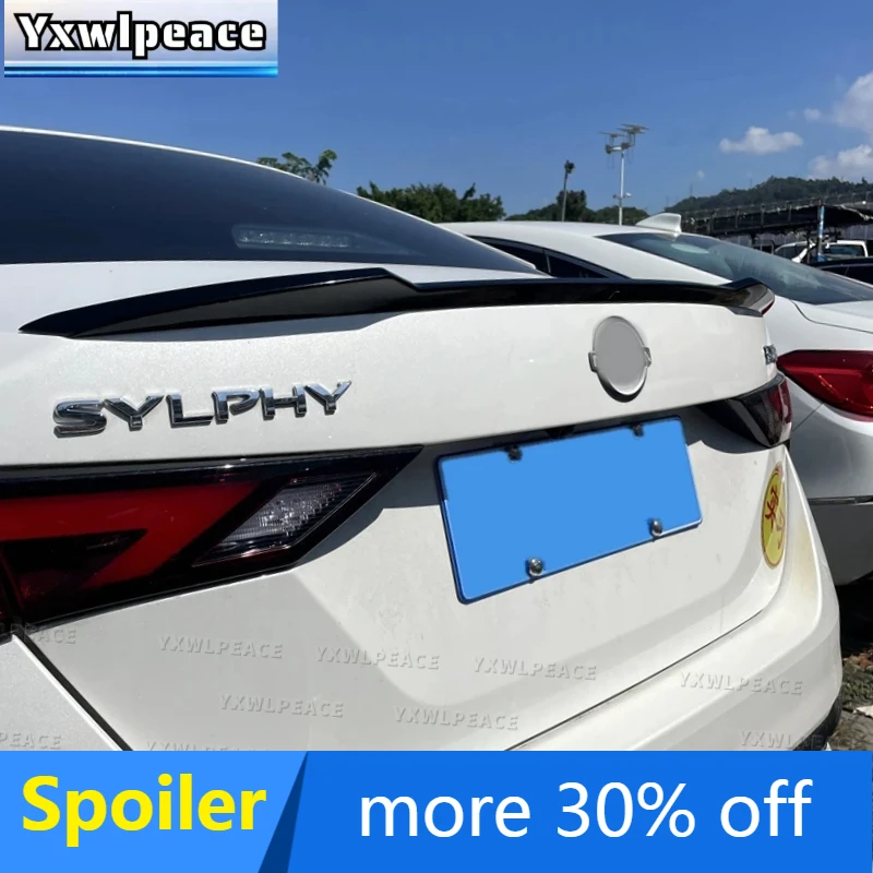 

For Nissan Sentra SYLPHY Spoiler 2020 2021 2022 2023 ABS Plastic Primer Color Car Tail Wing Rear Trunk Lip Spoiler