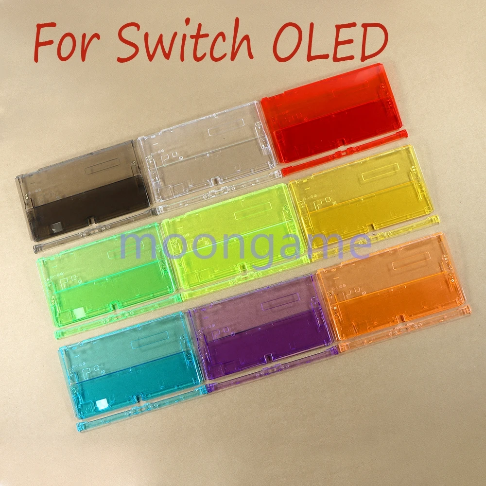 1 مجموعة شفافة المضيف شل غطاء القضية للتبديل OLED ل NS OLED المضيف شل استبدال أجزاء #1