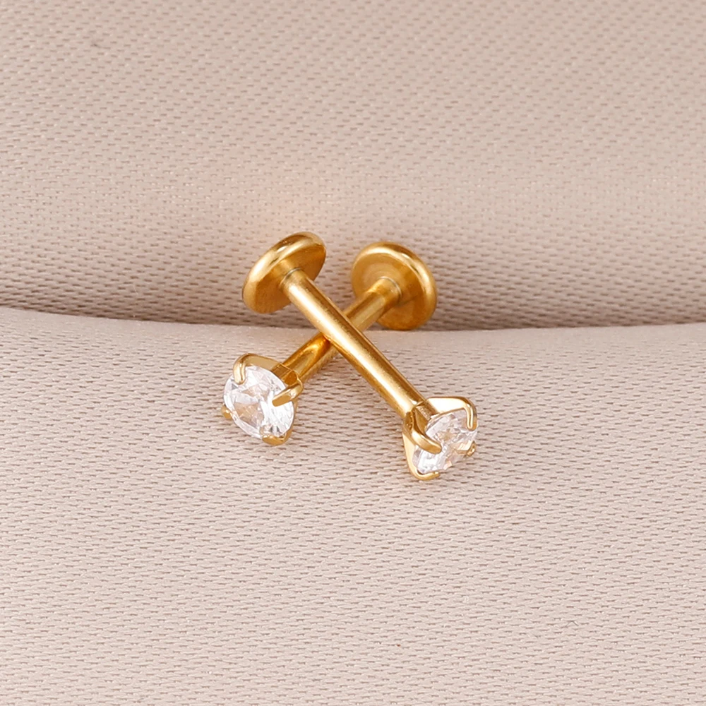 2pcs Stainless Steel Piercing  - Body Jewelry Cartilage Earrings ulasan dan harga