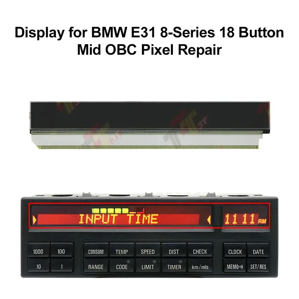 Dashboard LCD Display for BMW E31 8-Series 18 Button On-board Computer Pixel Repair