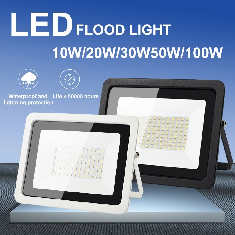 

LED Flood Light Spotlight 20W 30W 50W 100W Courtyard Outdoor Waterproof for Gate Garage Corridor Wall Lamp