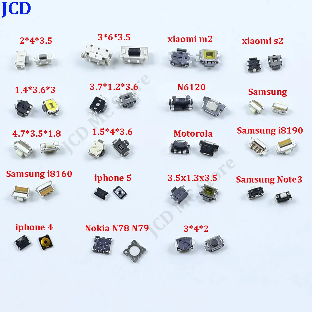 10PCS 2*4*3.5 3*6*3.5 Tactile Tact Push Button Micro Switch For Lenovo HTC Xiaomi Nokia Samsung S2 S3 S4 Note3 I8190 I8160