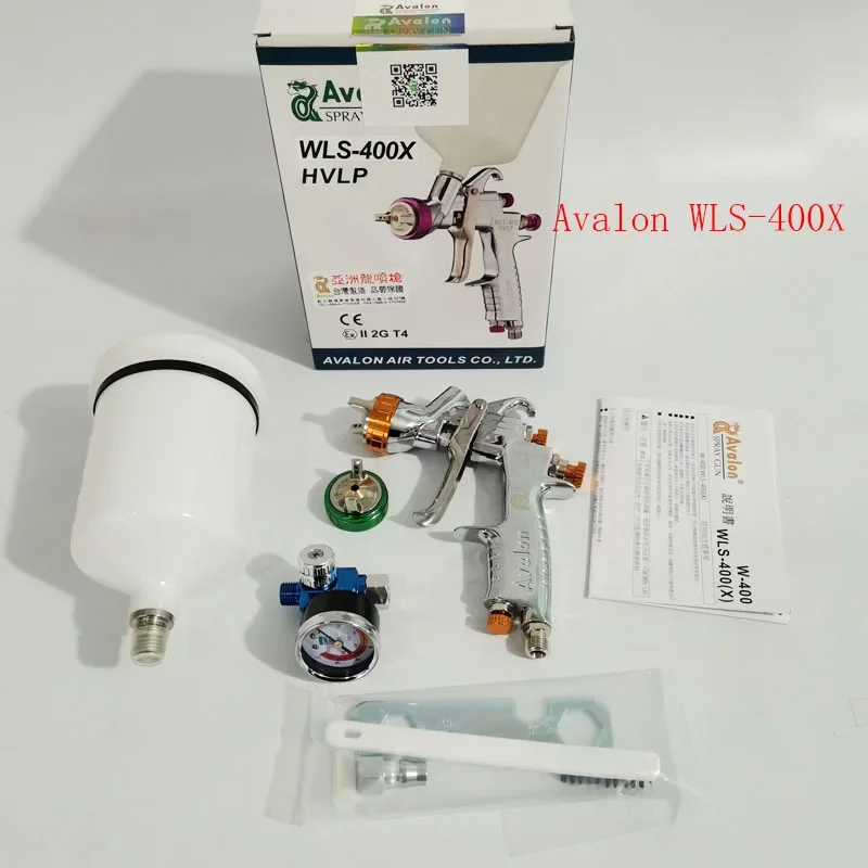 Taiwan Avalon WLS-400X HVLP  Airbrush Double Cowl Varnish Color Spray Gun Car Paint 1.4 Caliber Industrial Spray Finishing