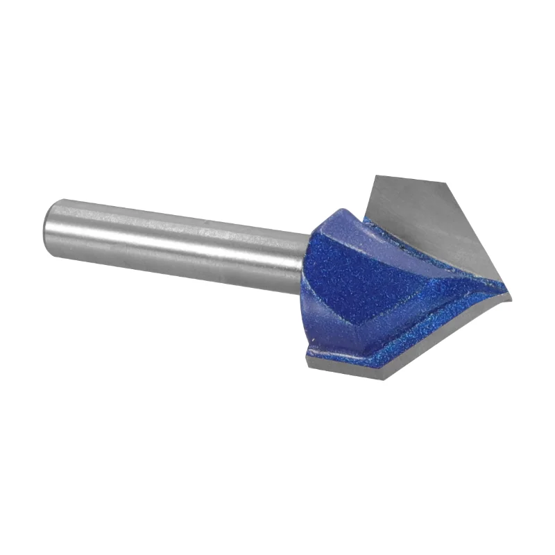 YUSUN 6MM 6.35MM Shank V Type Slotting Cutter Bit Router Bit Woodworking Milling Cutter For Wood Bit Face Mill