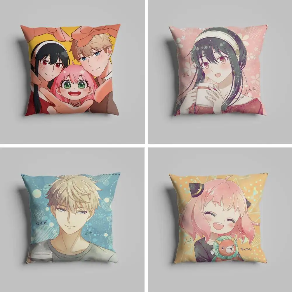 

Anime Cute S-SpyX Family Pillow Case For Car Pillows 60x60 Cushions Luxury Double Sided Cover Home And Decoration Sofa 30x30