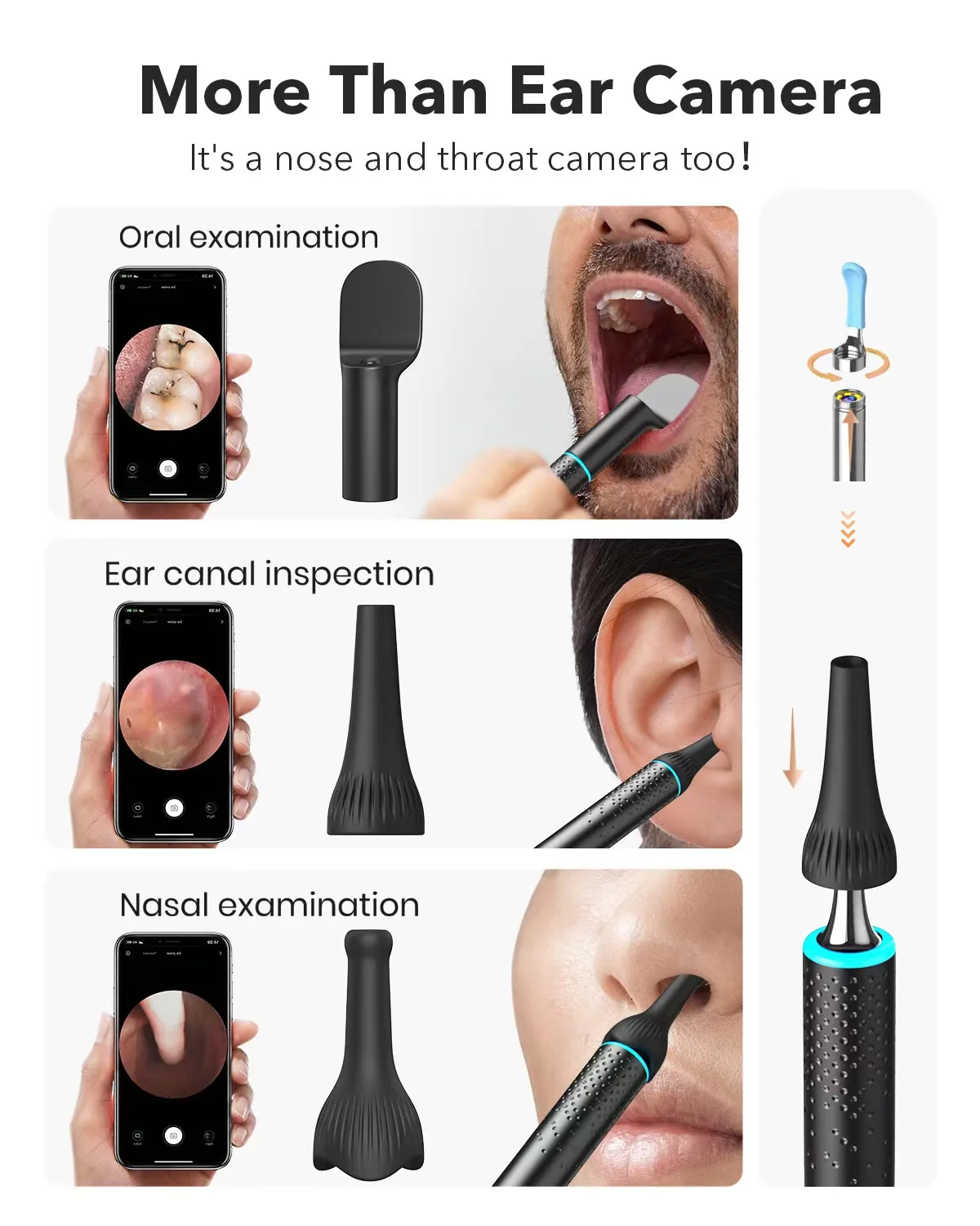 Bebird M9 Ear Cleaner Smart HD Visual Ear Wax Removal Stick Clean Endoscope Mini Camera Otoscope Borescope Ear Picker Tool Set