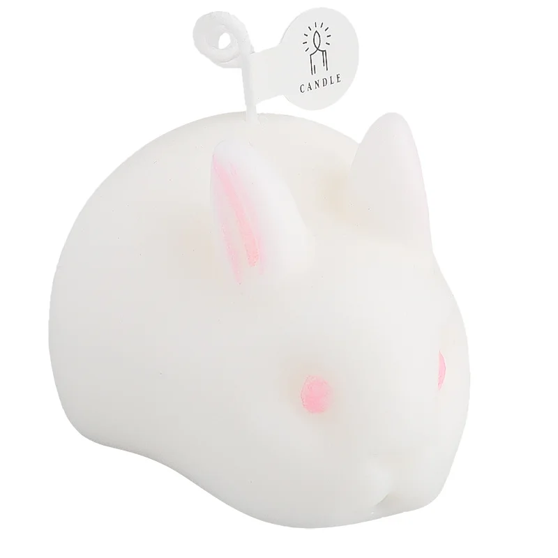 1Pcs Kawaii Rabbit Candle Room Decor Candlelight Dinner Scented Aromatic Candles Home Decorative Candles Wax Birthday Gift