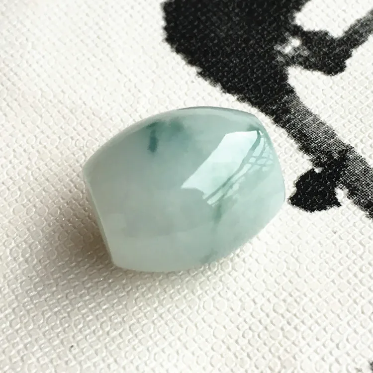

12*14mm Natural Myanmar Jadeite Ice Floating Burmese Jade Rice Beads For Jewelry Making Diy Bracelet Charm Necklace Accessories
