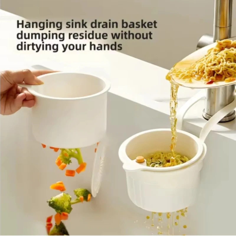 

Многофункциональная корзина для очистки фруктов и овощей, подвесная корзина для фильтра для раковины, фильтр для смесителя, дренажный фильтр для остатков пищевых продуктов