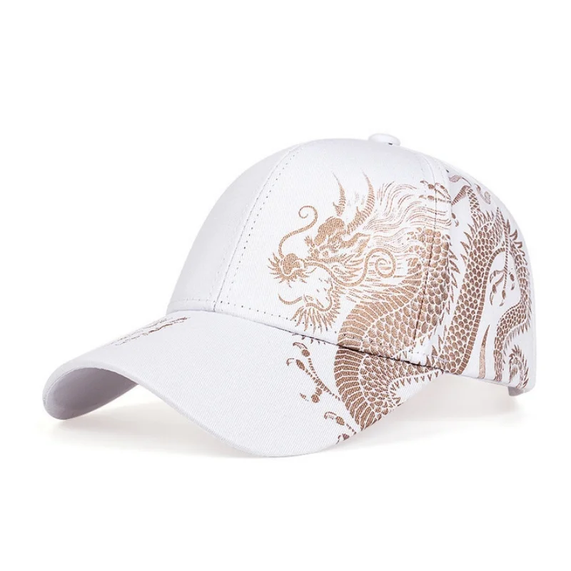 Printing Chinese Dragon Men's Baseball Caps Totem Belief Women's Cotton Snapback Hat Outdoor Sun Protection Gorras Trucker Cap