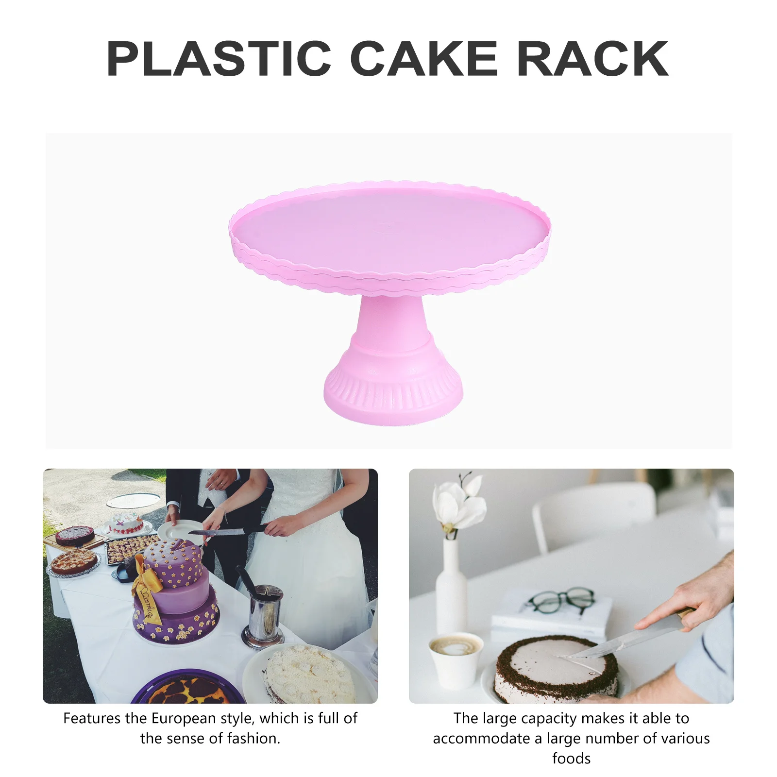 

Plastic Cake Stand Dessert Storage Rack Cupcake Showing Stand Wedding Party Decorative Supply Safe Use Easy Clean Reusable