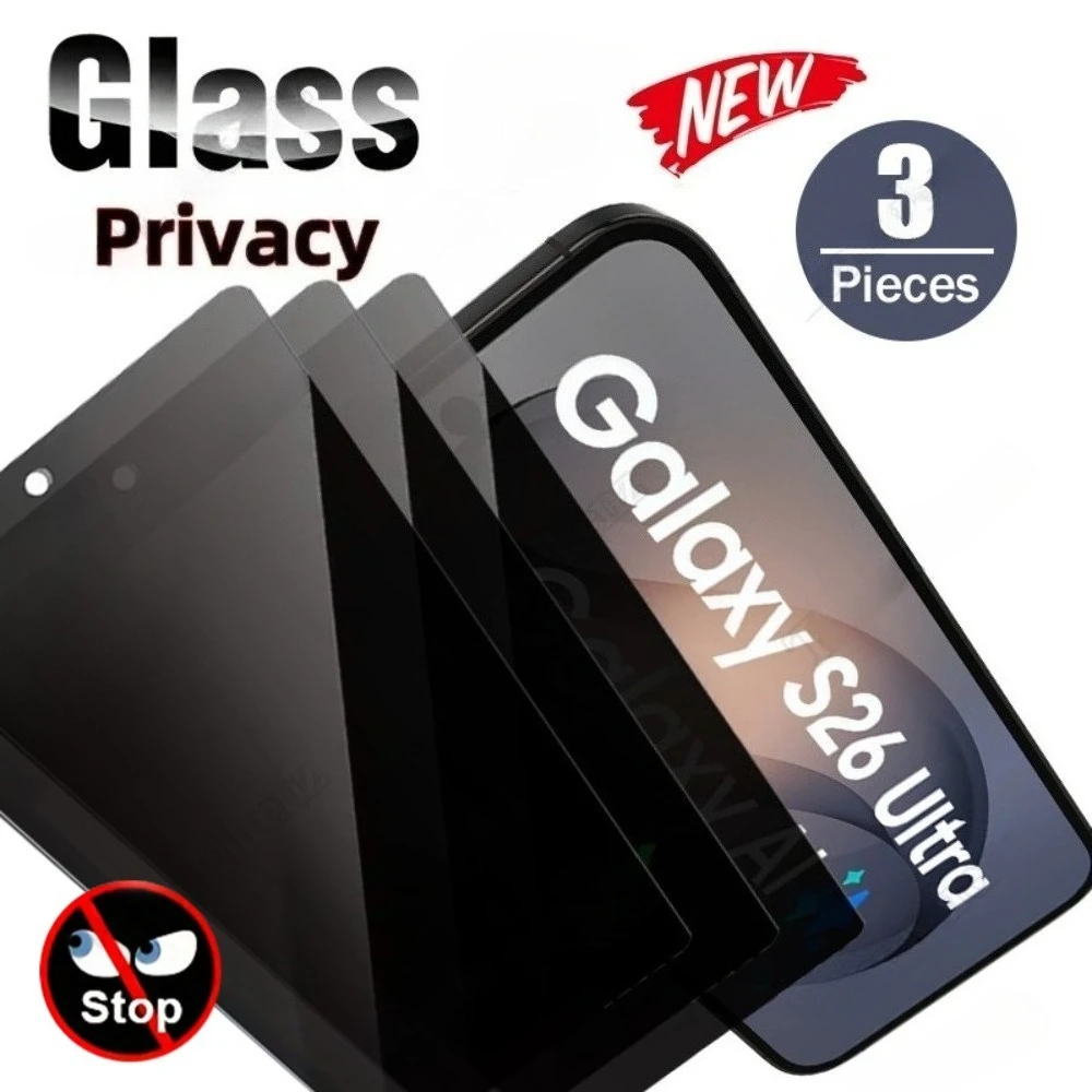 

3 шт. защитное стекло Anti Spy для Samsung Galaxy S26 S25 S24 Ultra S23 S22 S21 S20 Plus S25 S24 FE, полное покрытие экрана