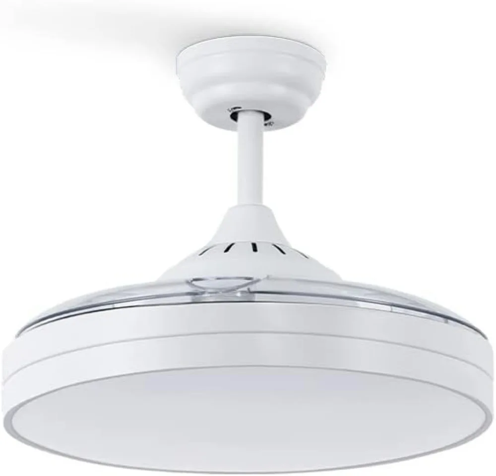 CREATE / WIND CLEAR M/Ventilador de techo con luz blanco con mando / 40W، Ø108 cm، temporizador، 6 velocidades، aspas retráctile