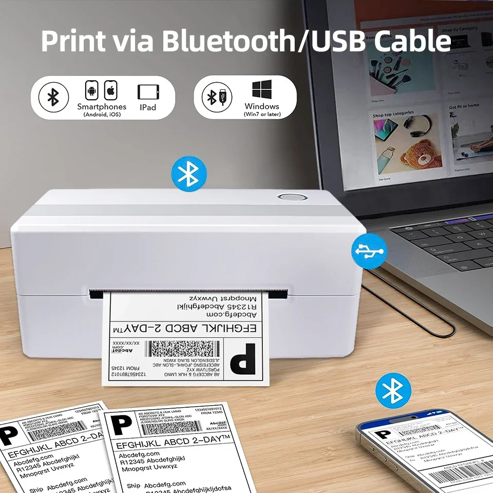 Новый 4-дюймовый коммерческий прямой термопринтер, высокоскоростная машина для изготовления этикеток со штрих-кодом TDL406