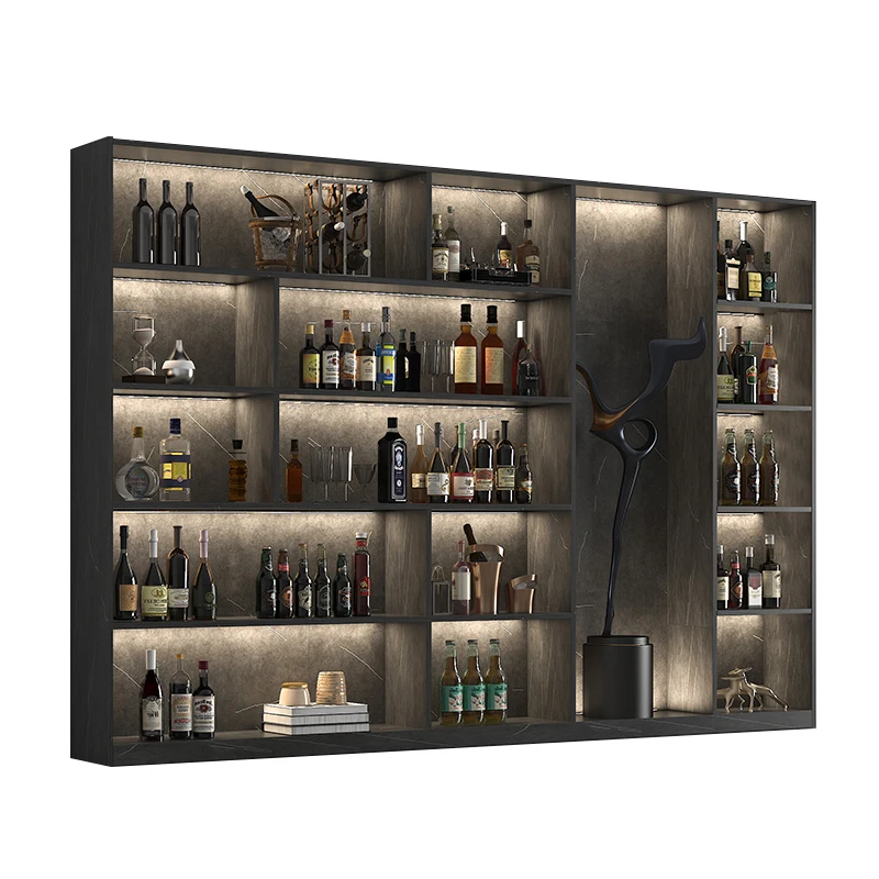 Product display cabinet, handmade cosmetics, light luxury design, customized model, wine cabinet, living room background