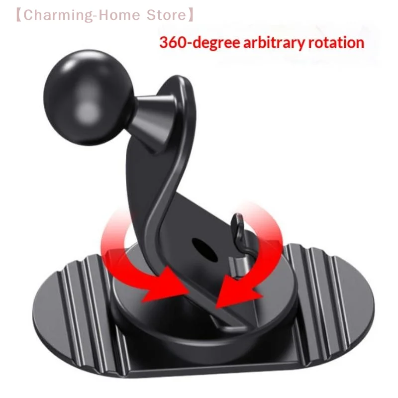 【M】Car Phone Holder Base 360 Degree Rotation Adhesive Mount Ball Head For Dashboard Curved Flat Surfaces
