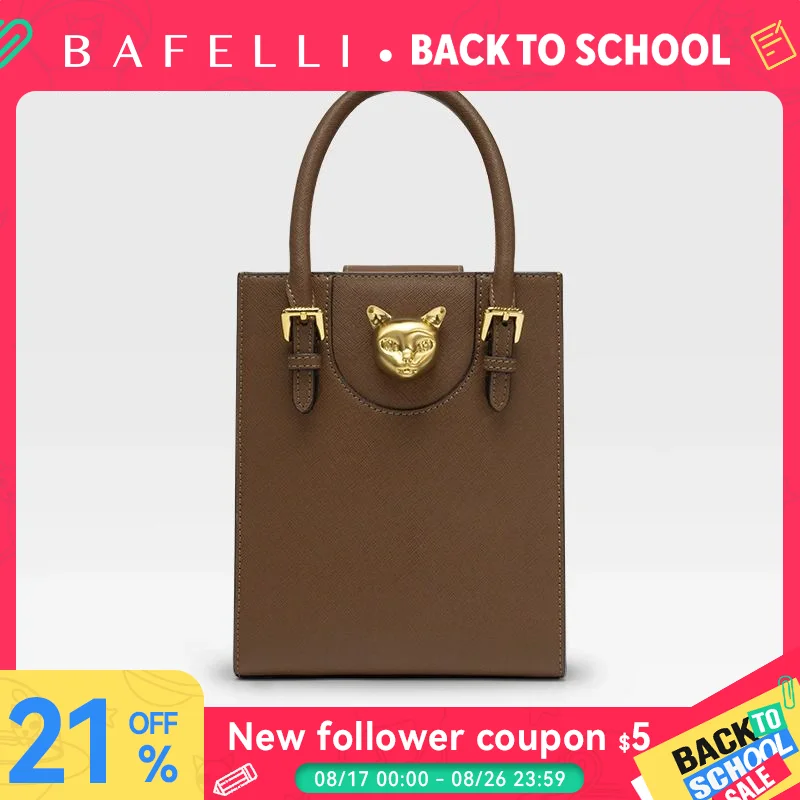 BAFELLI 2026 NOVA BOLSA FEMININA DE MÃO CAT MARCA DE LUXO DESIGNER ESTILO ORIGINAL TENDÊNCIA BOLSAS DE OMBRO CASUAIS MINI TOTE TRANSVERSAL