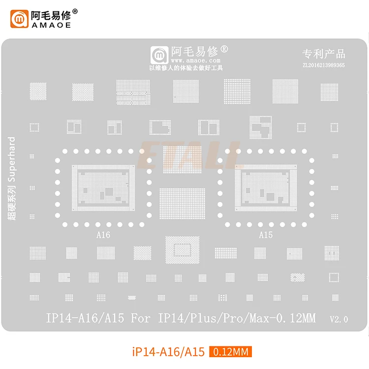 AMAOE A8-A16 CPU Reballing Stencil Station kits for iPhone 14ProMax/13/12mini/11/Xs/8/8Plus/7plus/6SP Motherboard IC Chip