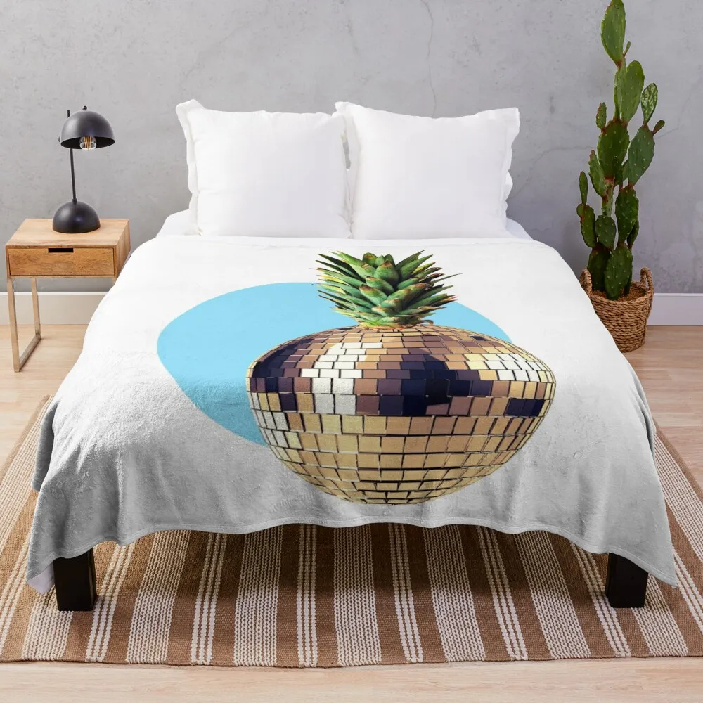 Ananas Party (pineapple) blue version Throw Blanket halloween Decorative Throw warm for winter Blankets