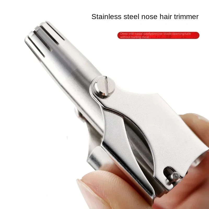 1 Set Nose Hair Trimmer for Men Stainless Steel Manual Shaver Suitable For Nose Hair Razor Washable Portable Nose Hair Trimmer