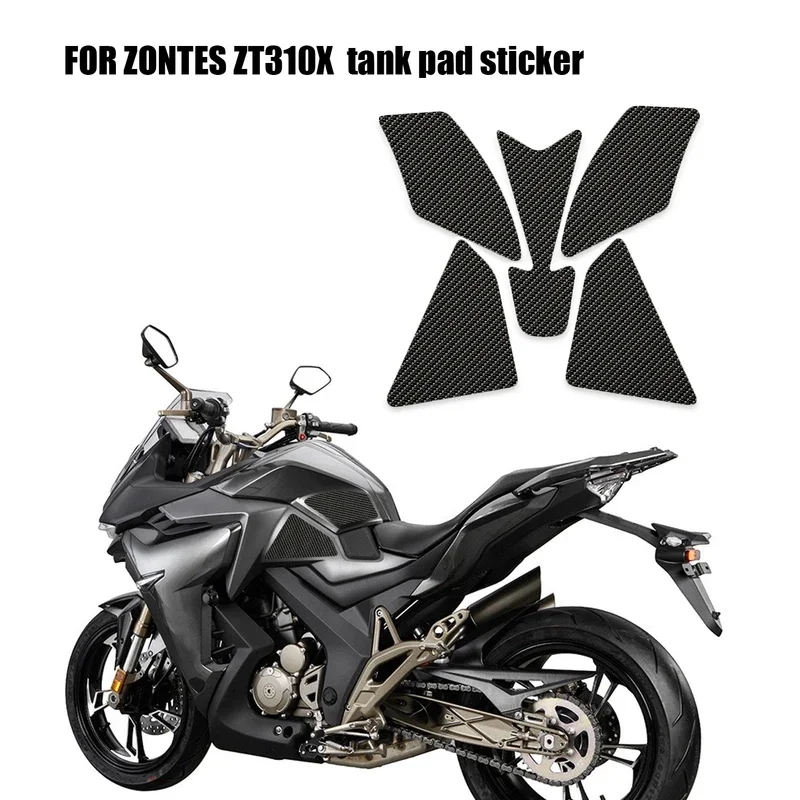 Motocicleta Anti Slip Fuel Oil Tank Pad, Side Knee Grip Decal Protector, Etiqueta impermeável, Protetor 3D, ZONTES ZT310X ZT 310X 310X ZT