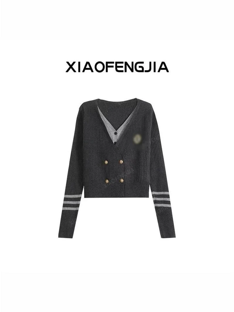 

Casual V-Neck Knitted Sweater Women's Autumn Winter Fashion Korean Style Unique Beautiful Top Quality Soft Long Sleeve Button up