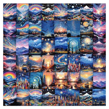 10/30/60 adet Kawaii Sanat Sokak Gece Görünümü Karikatür Çıkartmalar Estetik Ins Çıkartmaları Dizüstü Telefon Dizüstü Bavul dekorasyon çıkartması