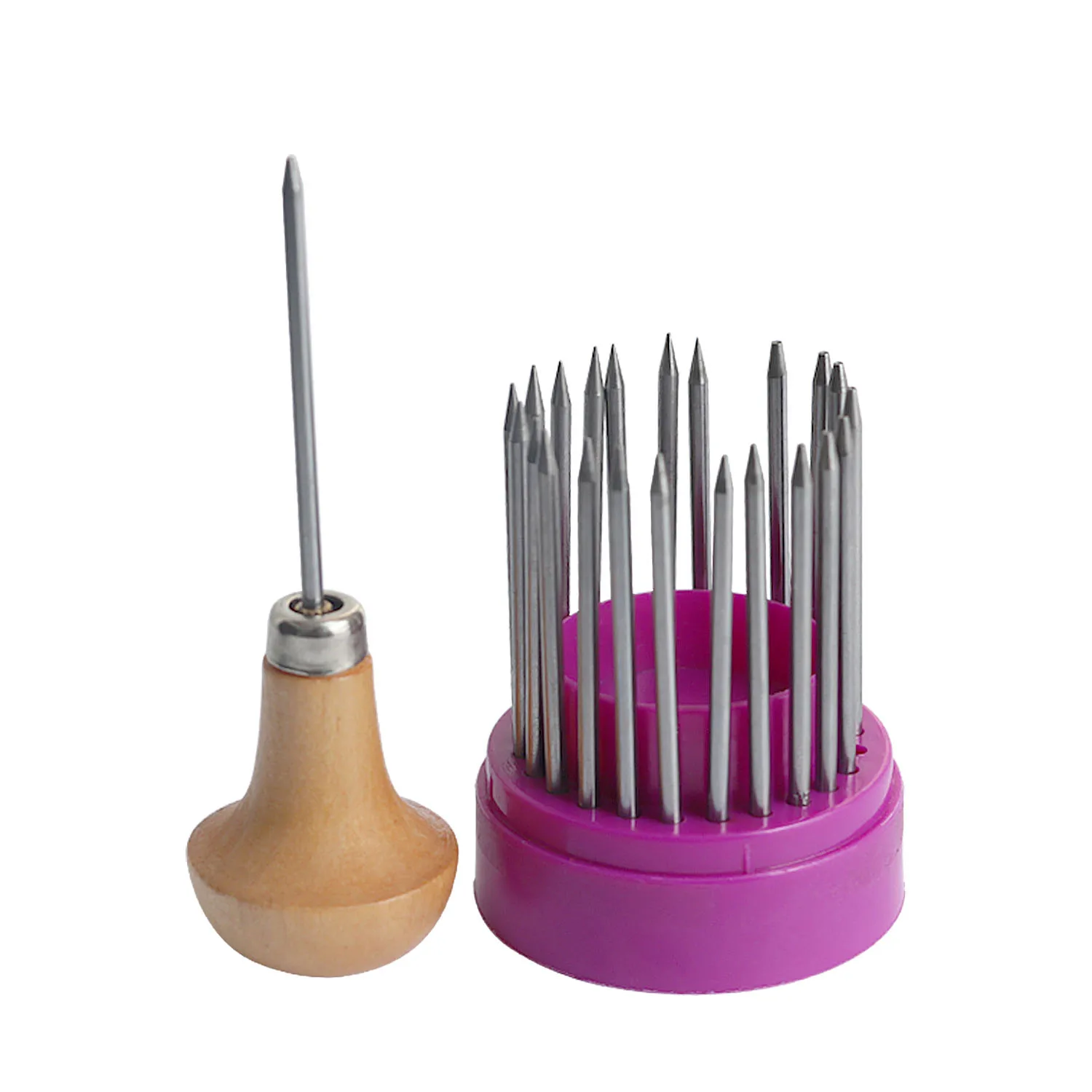 23Pcs Beading Tool Set with Wooden Handle Diamond Beading Tools Setting Beading Tools Jewelry Tool for Bead Setting