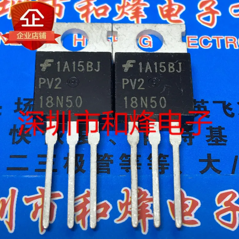 

30pcs original new FQP18N50V2 PV218N50 TO-22018A 500V