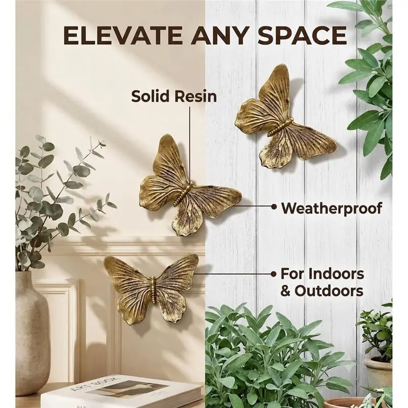2026 New 3D Butterfly Wall Decor Art For Home Bedroom Set Of 3 (Antique Copper) Perfect For Living Room, Bedroom, Bathroom,