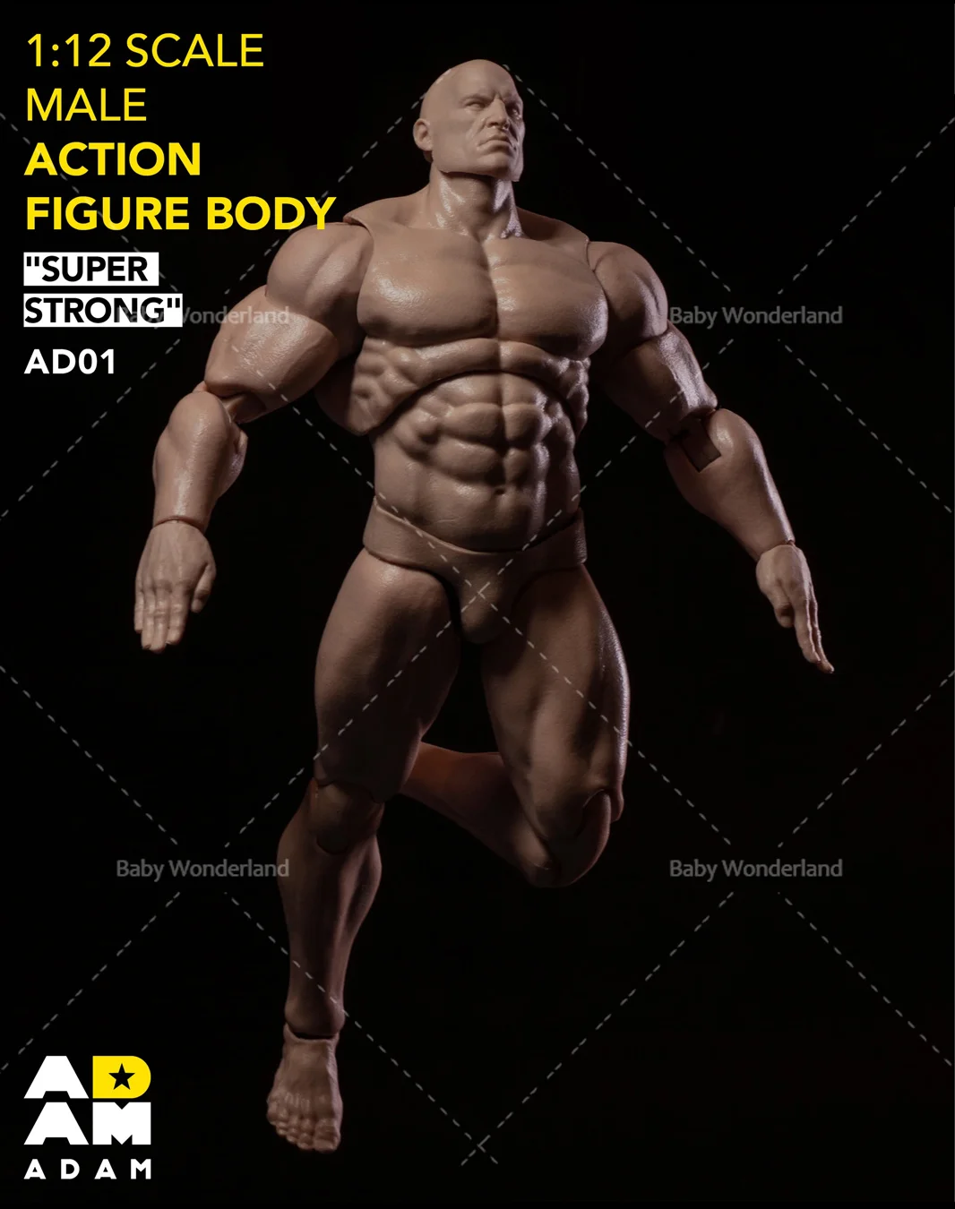 MUFF TOYS ADAM AD01 1/12 Scale Strong Muscular Man Joint body Super Flexible Action Figure Body Dolls 17.2CM