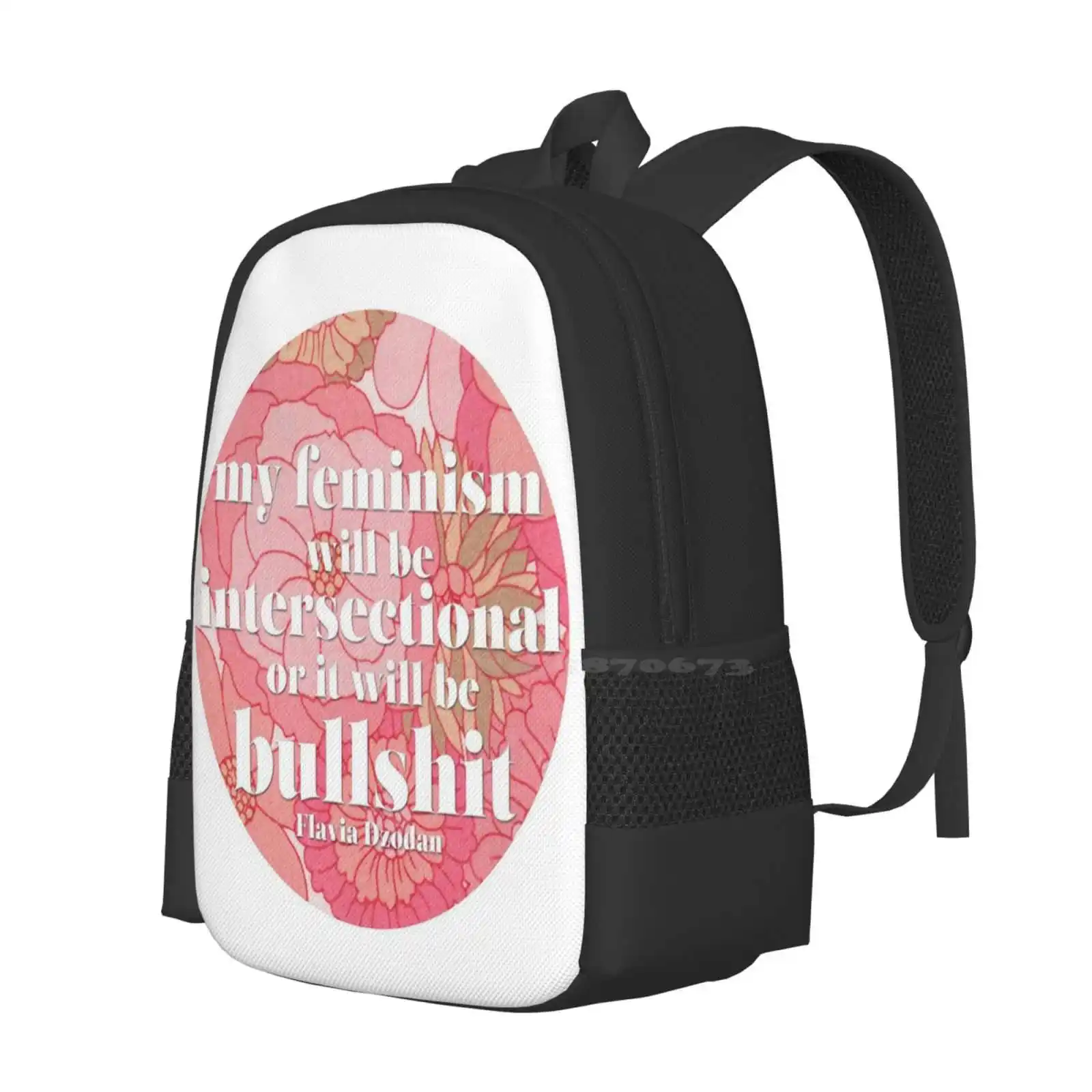 Intersectional Feminism Backpack For Student School Laptop Travel Bag Intersectional Feminism Feminist Slogan 60s Flavia Dzodan