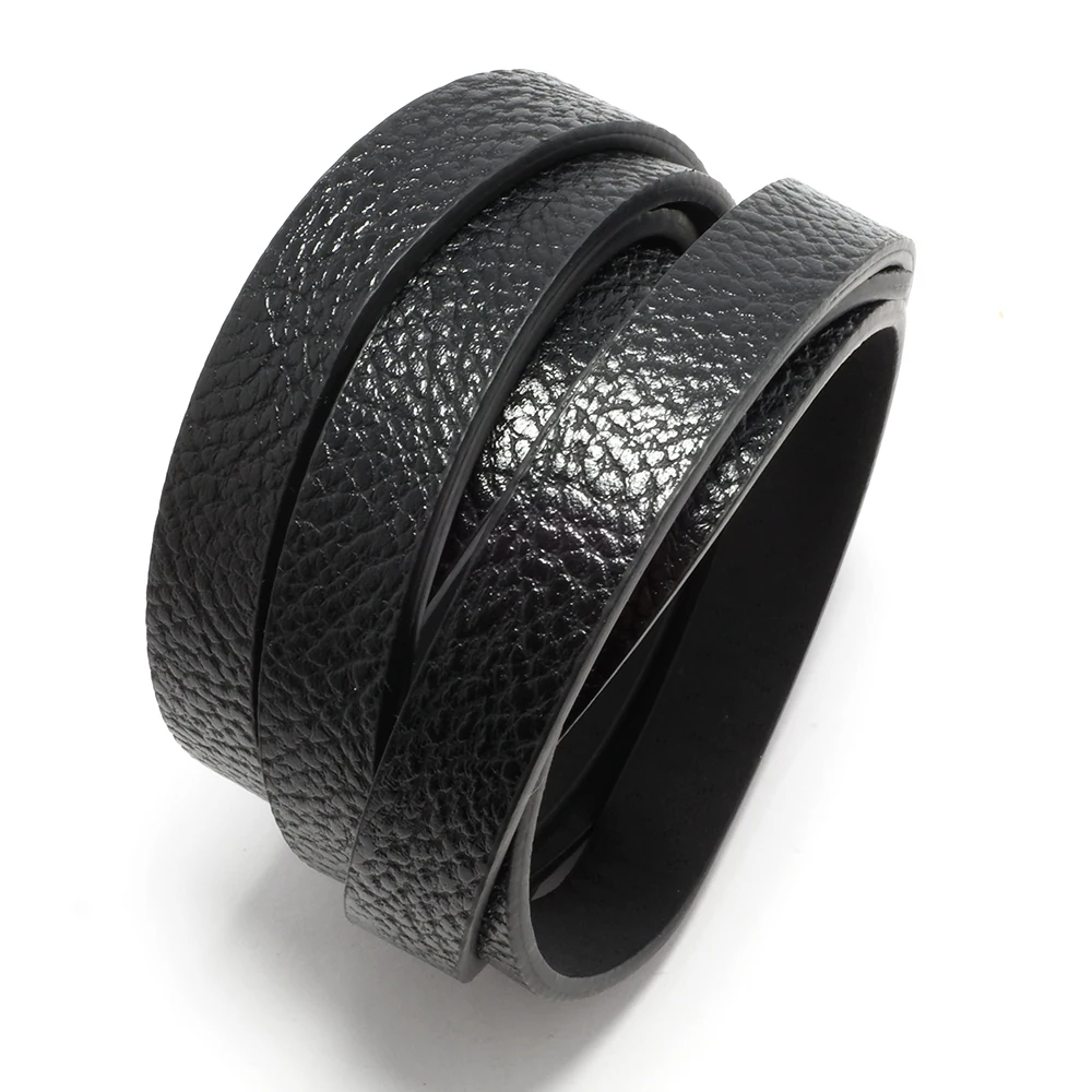 1.15meter Soft Leather Cord,Litchi Texture 10x2mm Leather Strips,Leather Belt Bag Handle,Waist Chain Key Chain Bracelet Making
