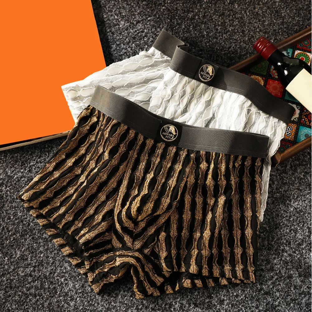 

Мужские шорты-боксеры с цветной текстурой, нижнее белье, простые трусы со средней посадкой, плавки