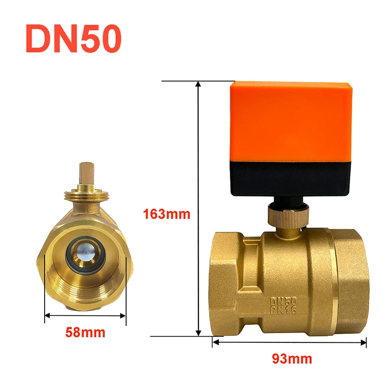 1/2" 3/4" 1" 2" motorisierter Kugelhahn 3-Draht 2 Steuerung Messing elektrischer Kugelhahn für Wasser/Öl/Flüssigkeit 220V 12V 24V – Detail 8