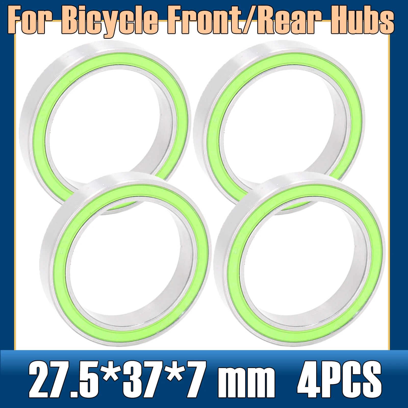 MR27537-2RS Lager (4 PCS ) 27537 RS Für Fahrrad Hub Vorne Hinten Naben Rad 27.5*37*7mm 27,5 37 7 Kugellager