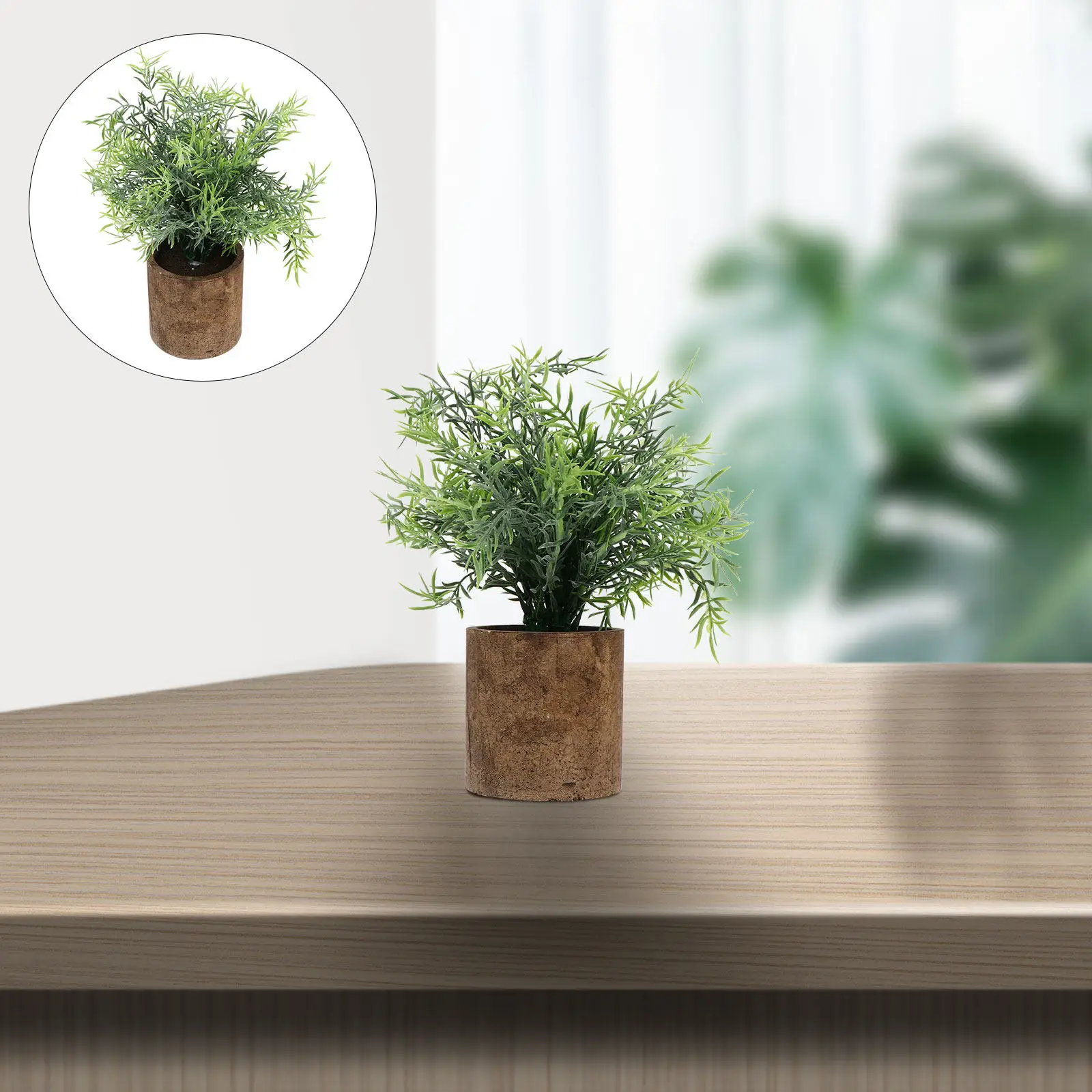 

Искусственное растение-бонсай (1 шт.) для декора стола, дома, офиса, для помещений и улицы, в ретро-пасторальном стиле, реалистичное