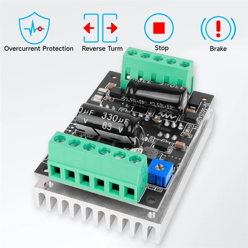

M13K-DC 6-60 В 20 А 500 Вт Контроллер двигателя BLDC Контроллер двигателя постоянного тока с функцией прямого/реверса/стоп/тормоза