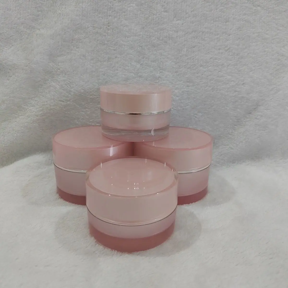 30G pink straight round plastic acrylic  jar pot tin bottle day night cream/night cream/eye cream/gel/moisturizer/packing