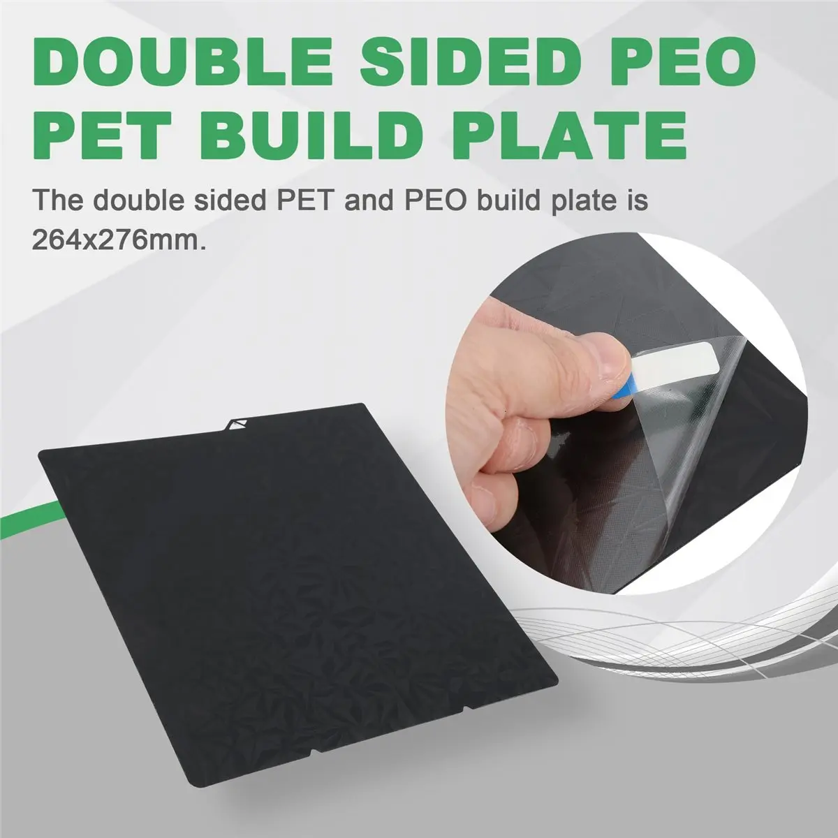 goodDT 264x276mm for Kobra S1C Build Plate,Double Sided PEO PET Build Plate Flexible Spring Steel Heated Printing Bed Platform