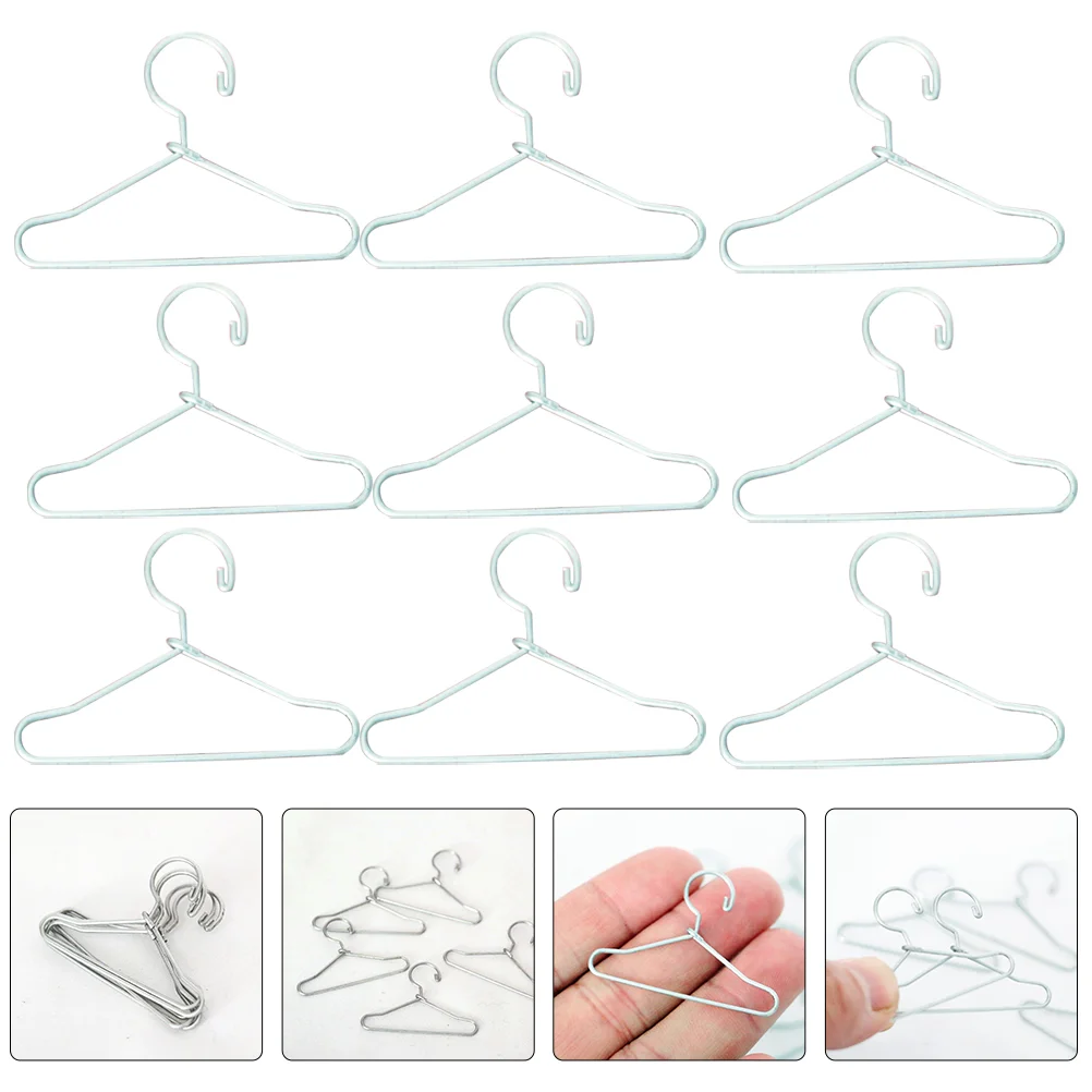 20 Pcs Dollhouse Hanger Small Baby Coat Hangers Delicate Clothing Ornaments Mini Supplies Exquisite Garment