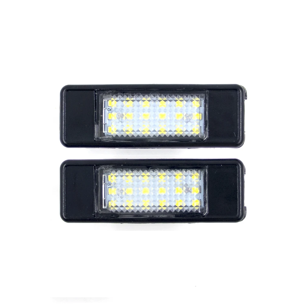 2pcs Car Rear 18 LED SMD License Number Plate Light Lamp 6000K For Peugeot 106 207 307 308 3008 406 407 Citroen C3 C4 C5 C6 C8