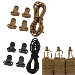 Tactical Magazine Elastic Shock Cord Retainer Pull Tab Fast Draw Elastic Retention Straps For Open Top Mag Pouch Vest