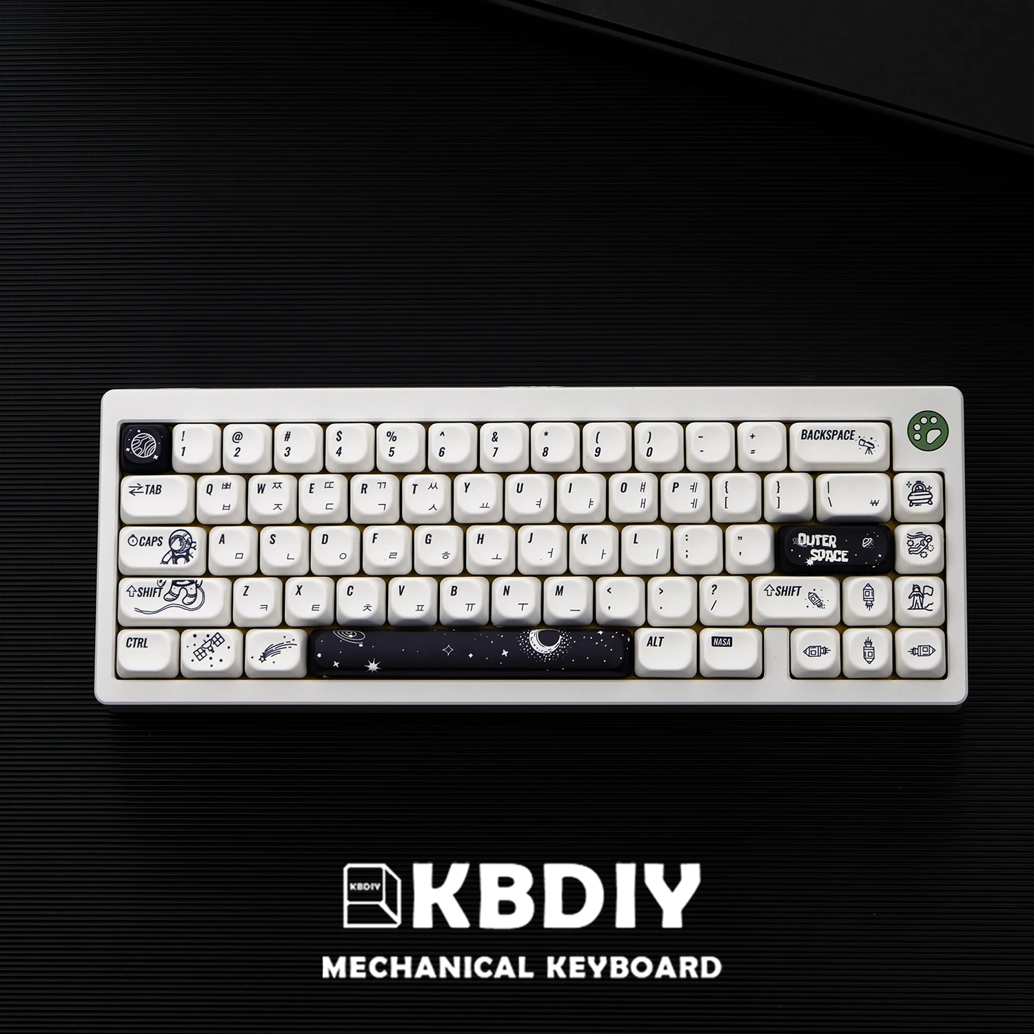 Imagem -03 - Kbdiy-teclas Coreanas Coreanas Perfil Koa para Interruptor mx Teclado Personalizado Iso Barra de Espaço 7u Branco 135 Teclas Cap Pbt