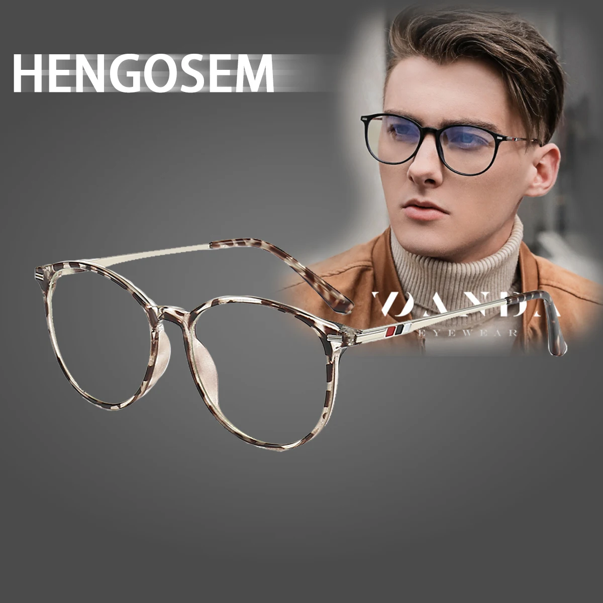 نظارات ريترو معدنية جديدة مضادة للضوء الأزرق، عصرية لمشاهير الإنترنت بنفس إطار نظارات عين القطة العصرية على طراز الكلية