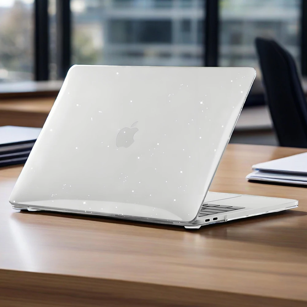 

Glittering Laptop Sleeve Case for Apple Macbook Pro Air Clear Transparent Notebook Bag Plastic Cover 16.2 14.2 13.3 13.6 inch