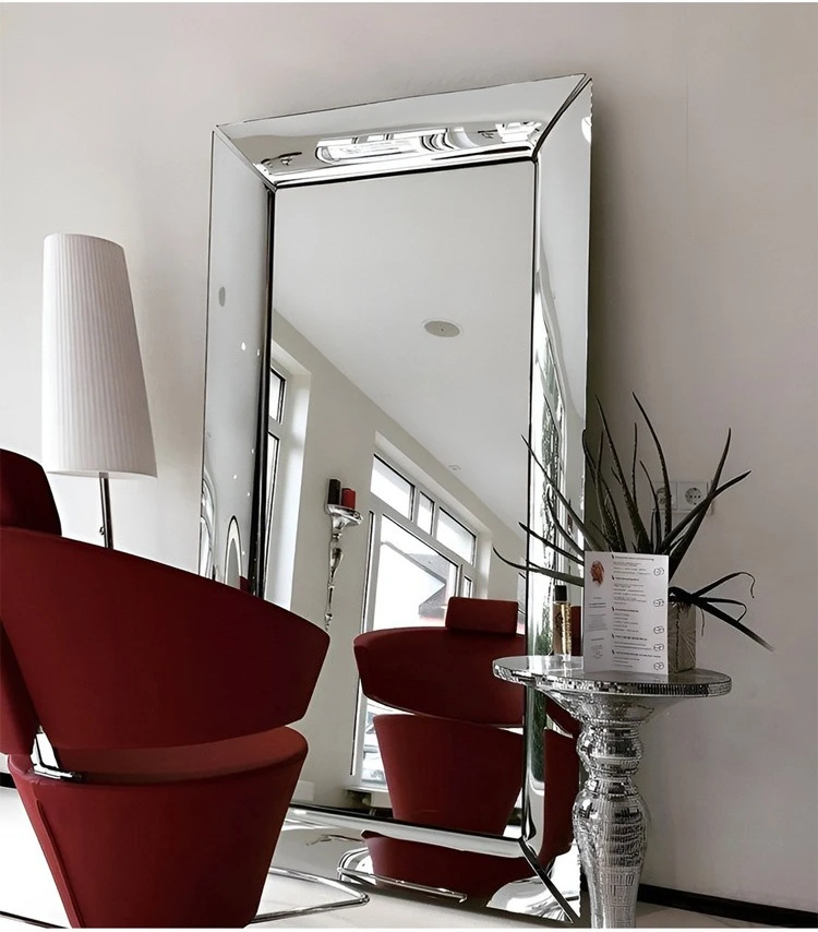 AA fashion mirror baking curved full-length mirror clothing store fitting floor-to-ceiling full-length mirror