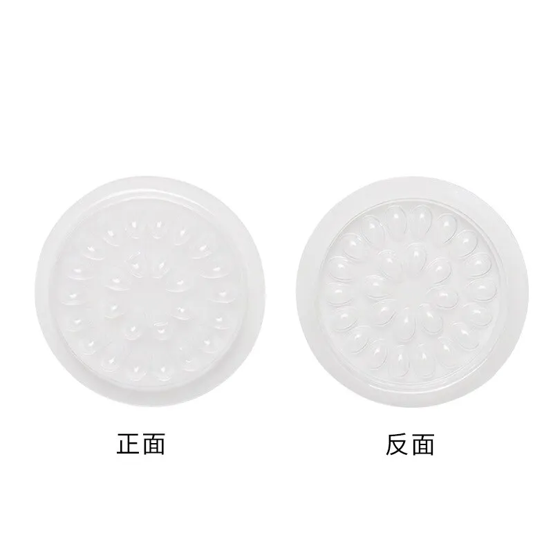 100 pçs suporte de cola de cílios suprimentos de extensão de cílios adesivo palete gaxeta bandeja de cílios almofadas de plástico ferramenta de maquiagem