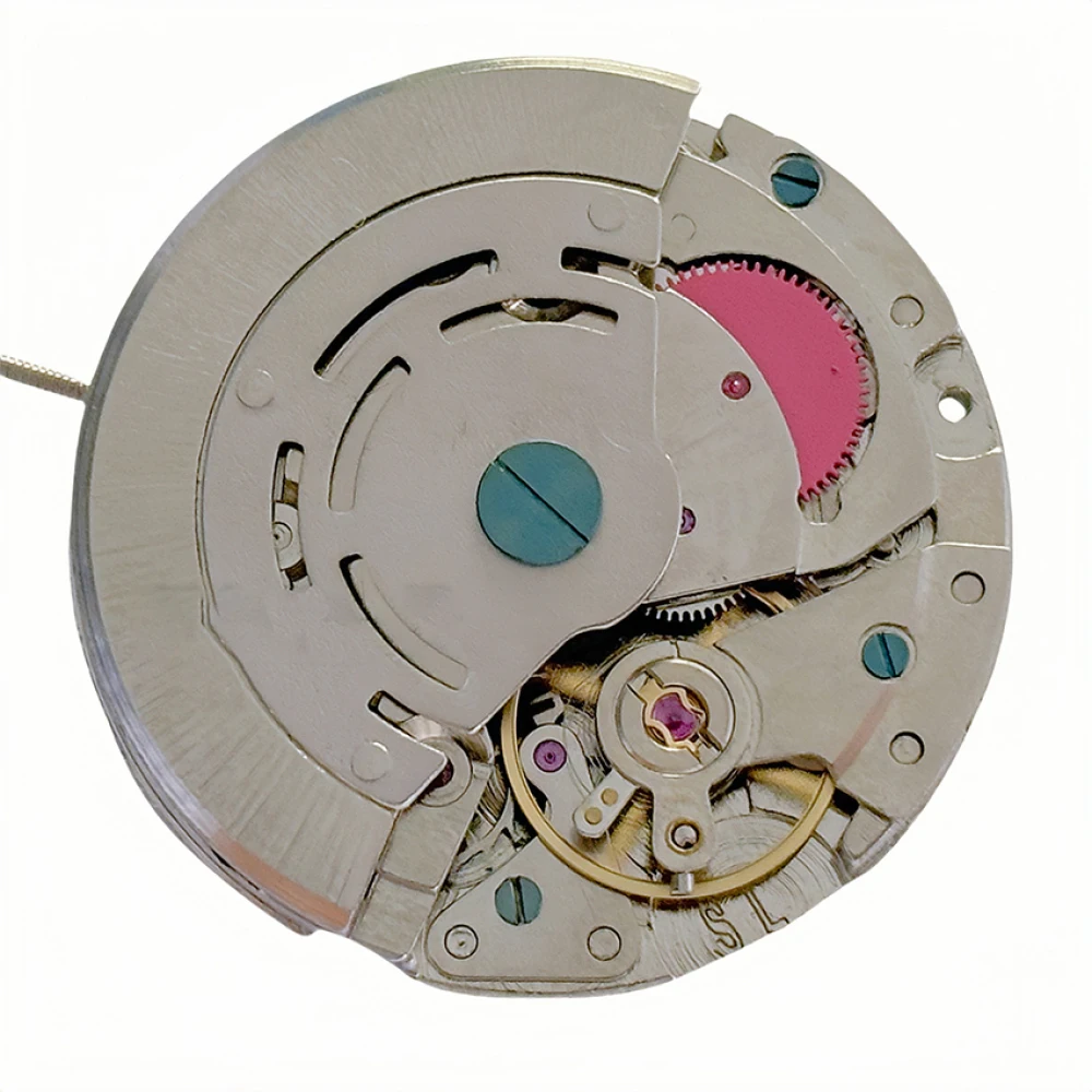 1Pcs Domestic 8205 2813 Movement Calendar at 3 O'Clock Position White Base Single Calendar Red Automatic Wheel