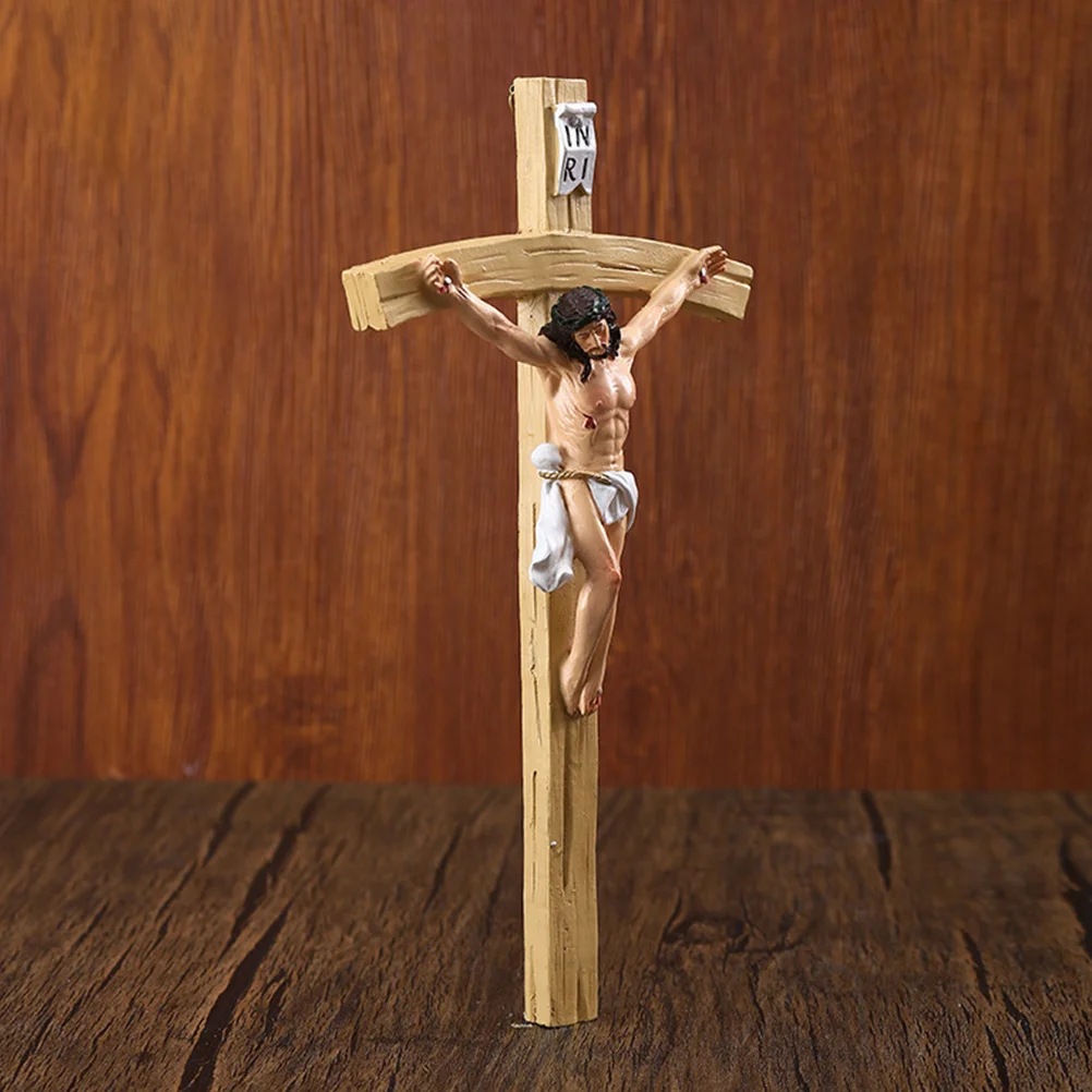 

Rustic Wall Decor Decorations Cross Holy Farmhouse Resin Ornament Crosses for Home Decorative